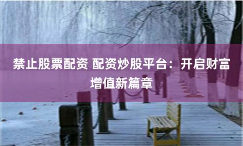 禁止股票配资 配资炒股平台：开启财富增值新篇章